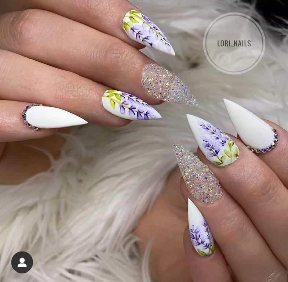 really pretty nails designs floral