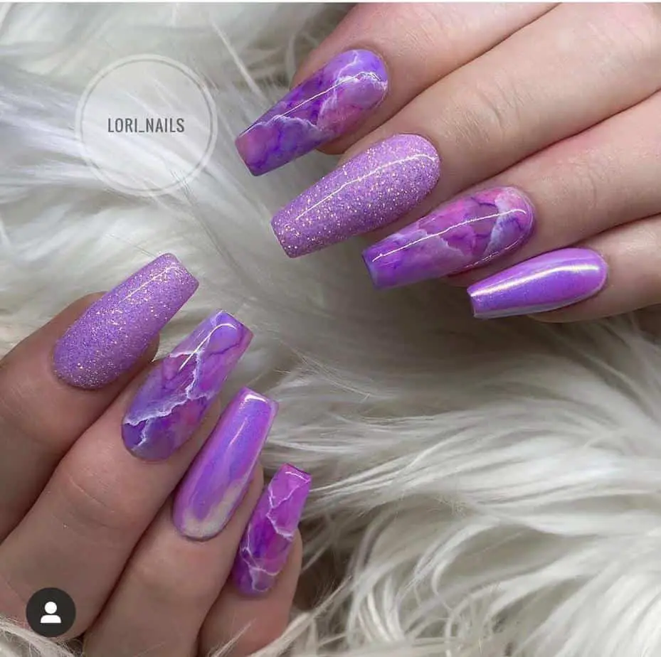 purple pretty nail designs ideas