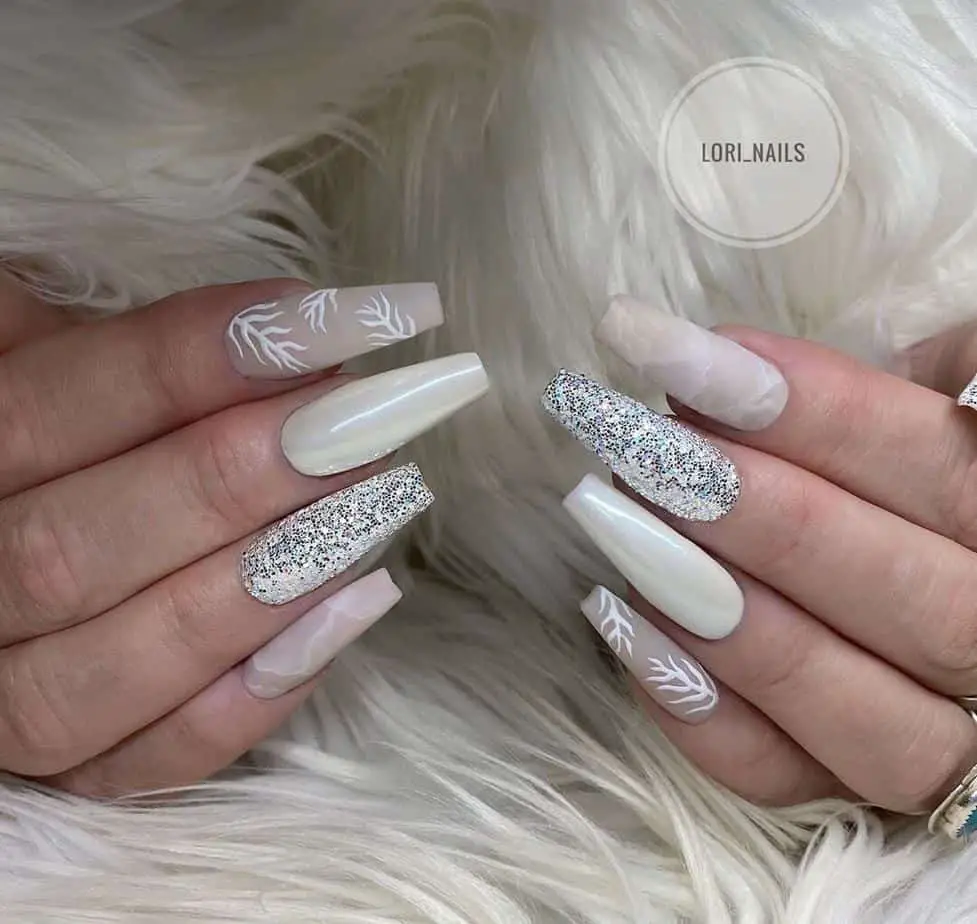 White pretty nail designs ideas!