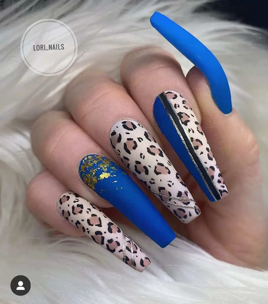 blue pretty nail designs for summer