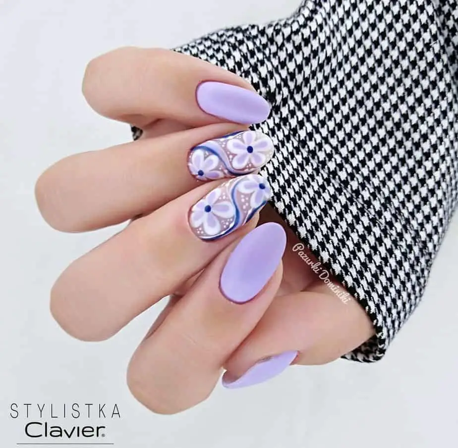 purple nails ideas cute