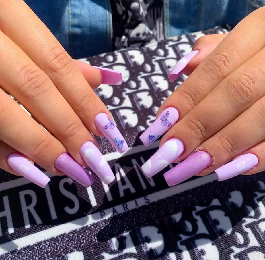 purple nails ideas aesthetic