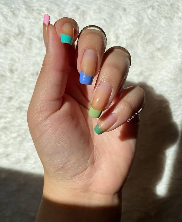 acrylic french tip nails designs cute
