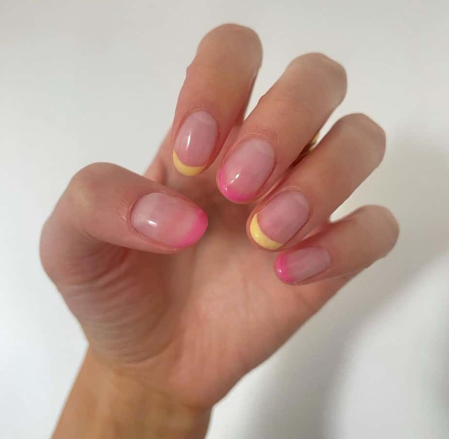 short french tip nails designs
