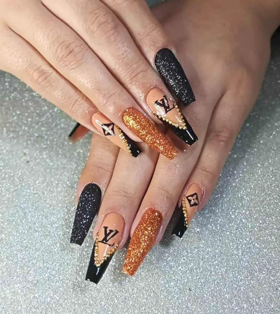 Luxury louis vuitton nails to have done at your next appointment. Louis vuitton nail designs are so sexy and creative. The designs you'll find here you're are sure to love.  Louis vuitton nails coffin | lv coffin nails, the most common shape for nails. Find many designs for lv acrylic nails with amazing lv nail art. Which lv nail art design will you choose? Long louis vuitton nails for lv design nails and louis vuitton coffin.