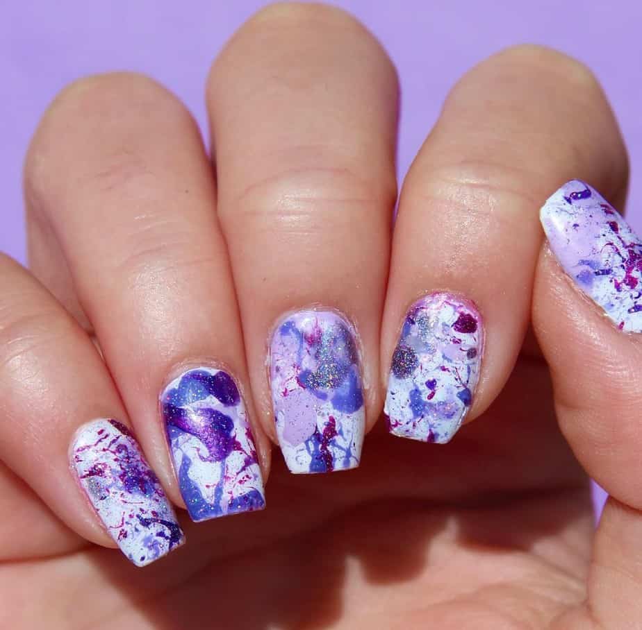 purple nails ideas acrylic