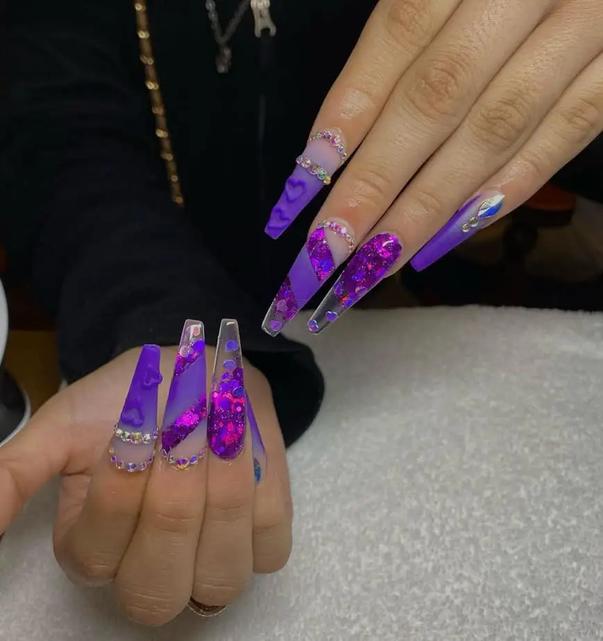 purple nails ideas dark