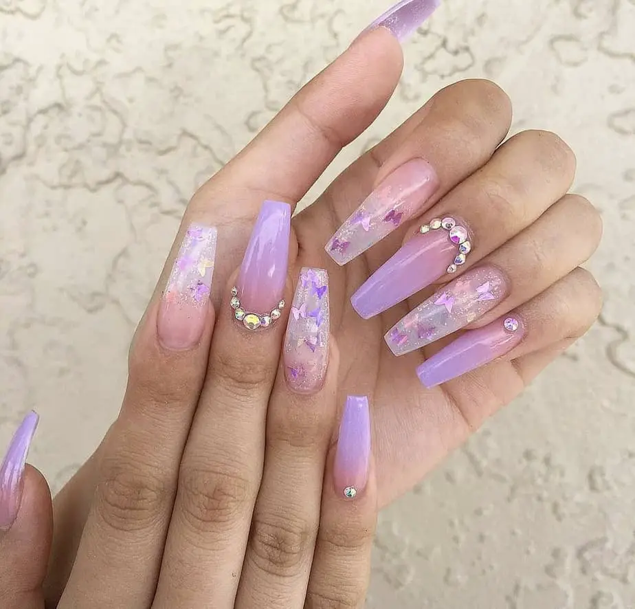 purple nails ideas light