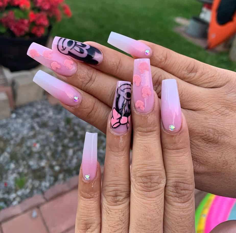 disney nail designs pink