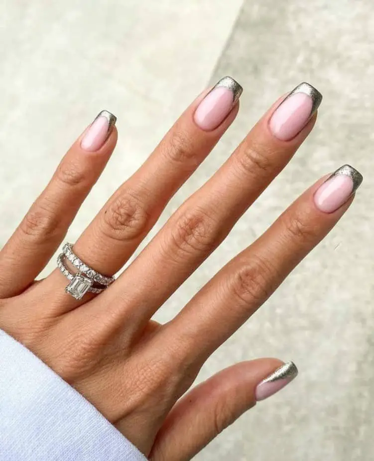 trendy french tip nails