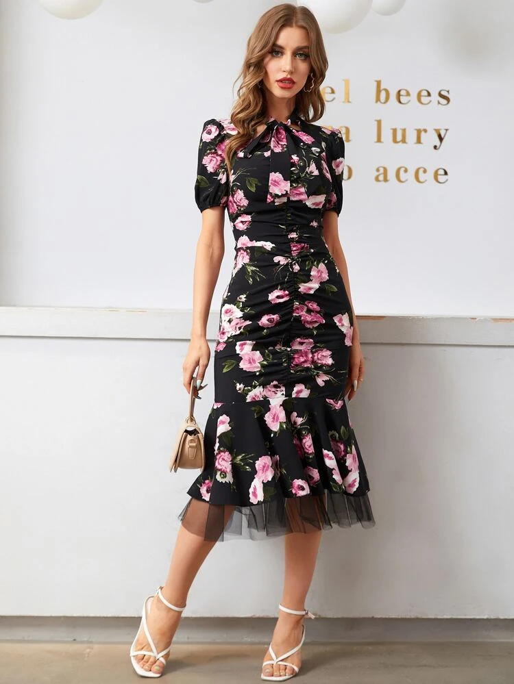 floral dress outfit