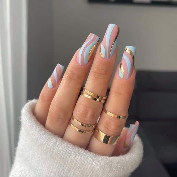 blue nail designs