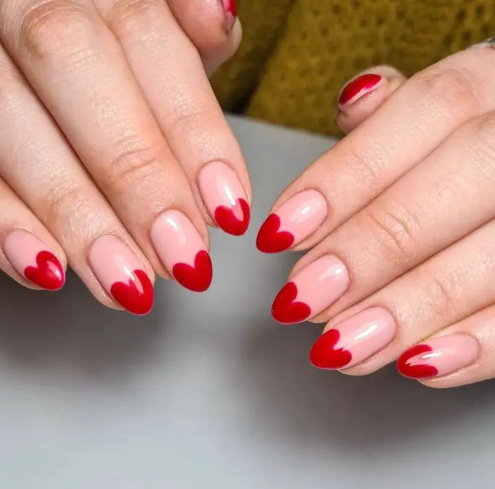 valentines day nails simple
