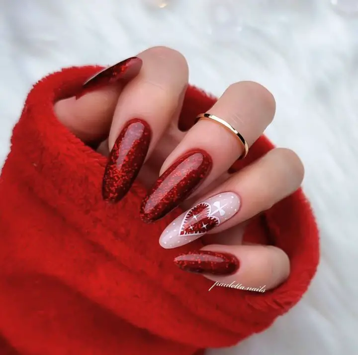 valentines day nails simple