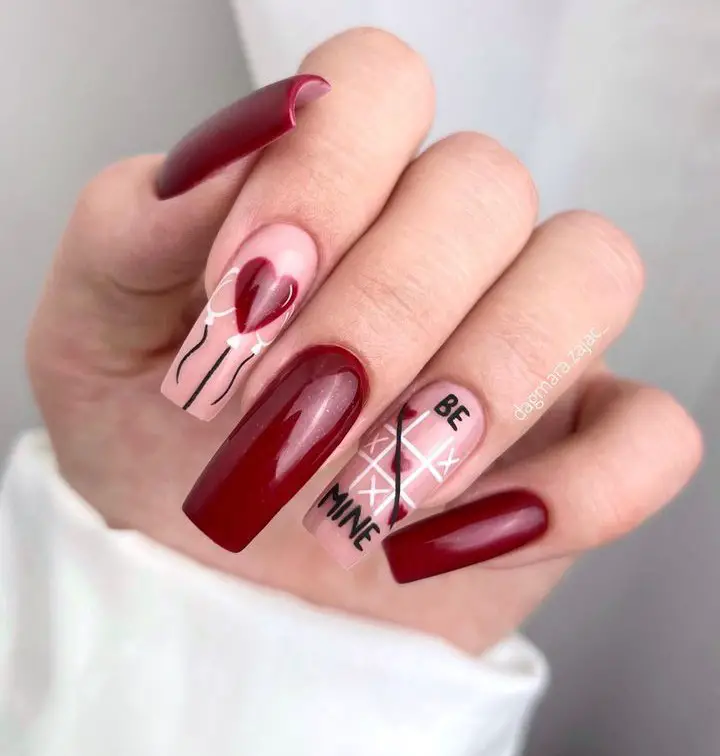 nails for valentines day