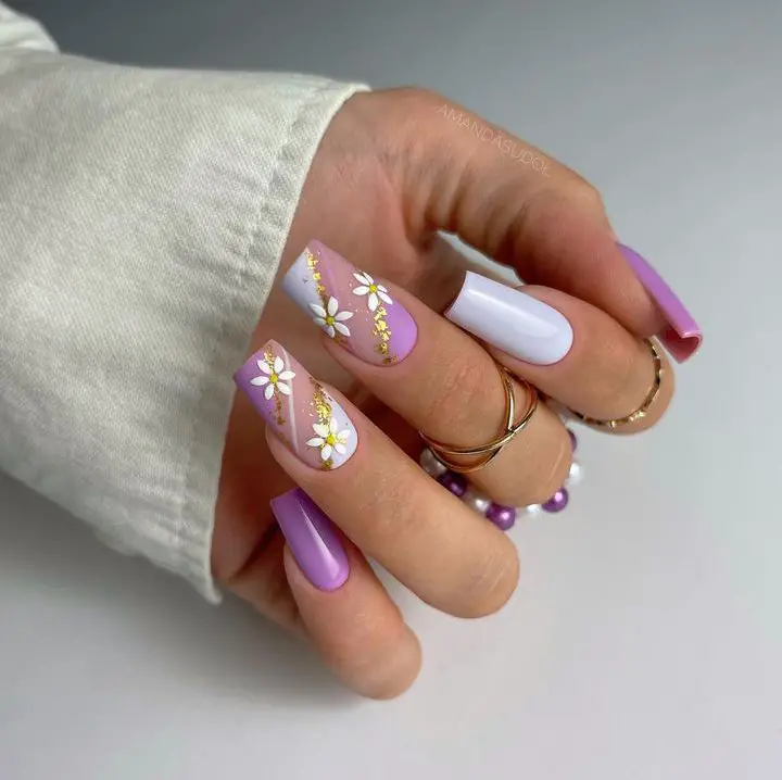 summer flower nail designs