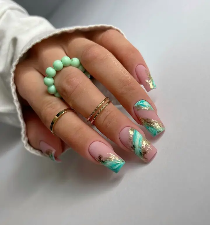 marble nails designs