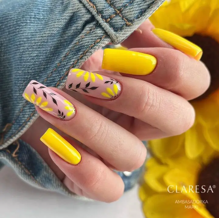 yellow nails ideas