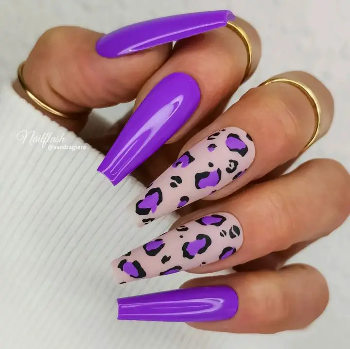 leopard nails design